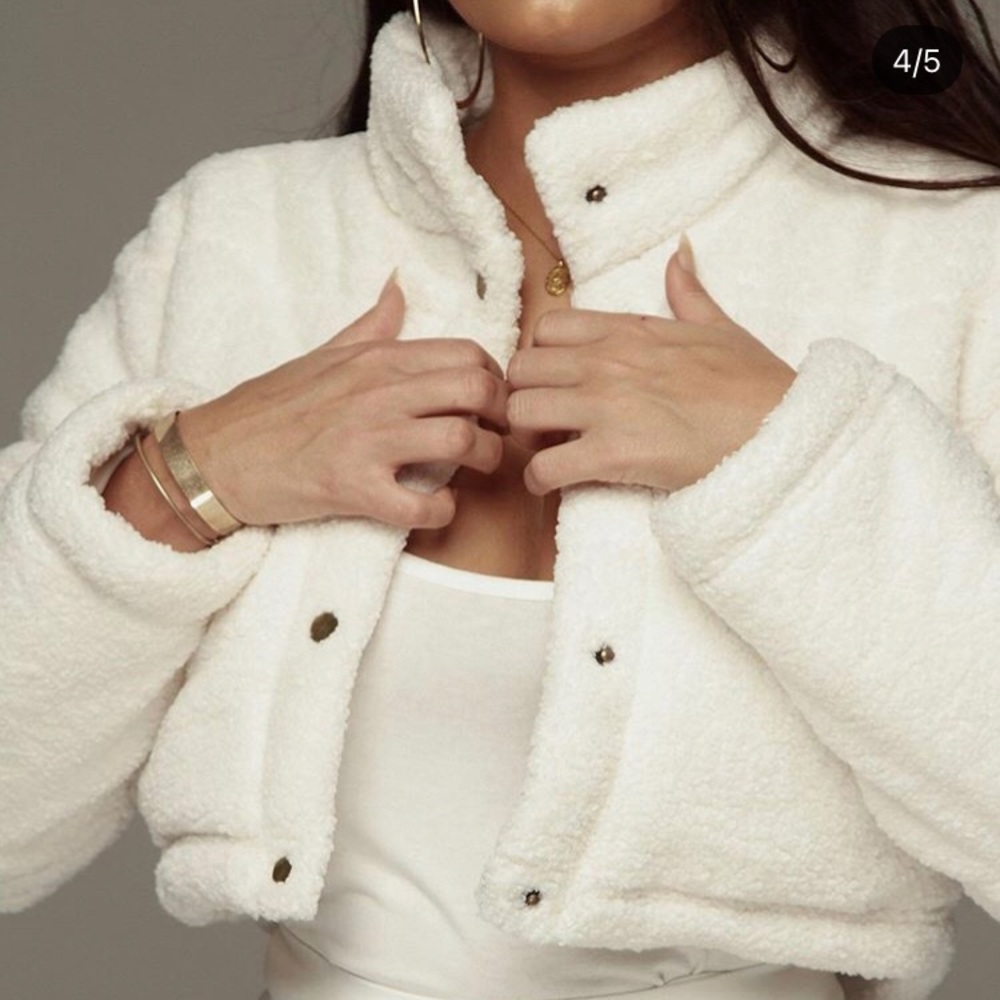 Ivory puffer coat
